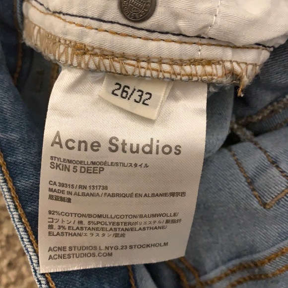 Acne Studios Skin 5 Deep Mid Rise Crop Jeans - Picture 10 of 11